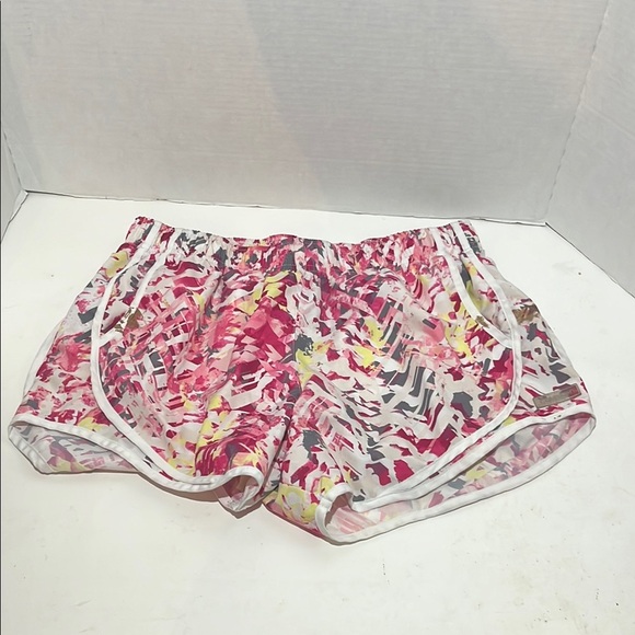 Calvin Klein Pink and Yellow Athletic Shorts Vibrant Design - Picture 1 of 7